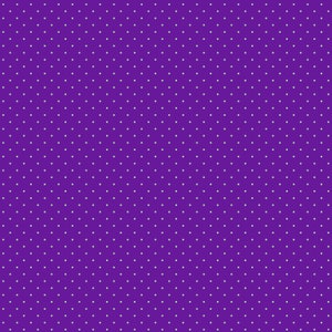 Pode incluir: Um fundo roxo com um padrão de bolinhas brancas.