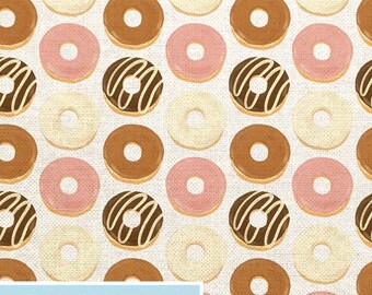PBS Fabrics - Canvas - Coffee Talk -  DONUTS - 360-3452