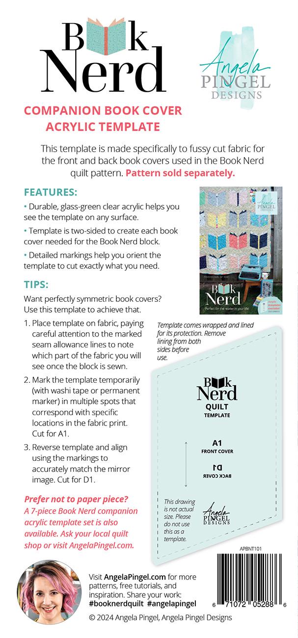 Book Nerb Pattern Book Nerd Quilt Pattern - by Angela Pingel - New Template Sets! - Etsy
