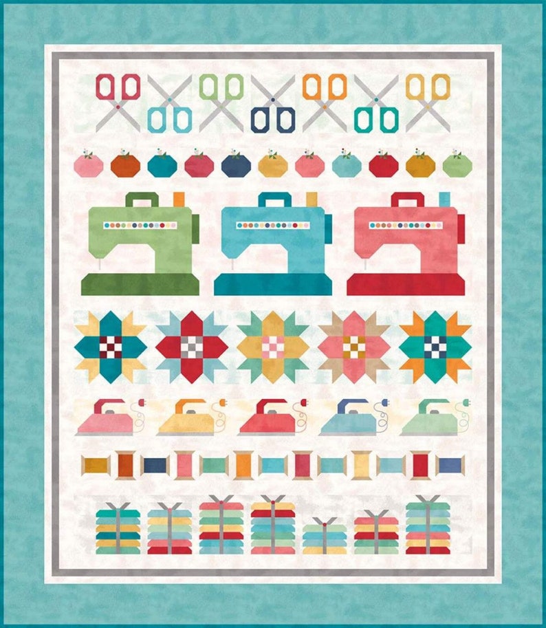 Lori Holt Sew by Row Quilt Pattern Riley Blake image 1