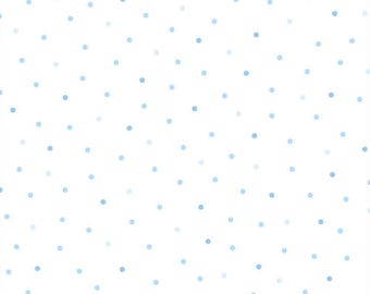 P & B Textiles - Sorbet Flannel - Blue Dots - SORF 6224 WB