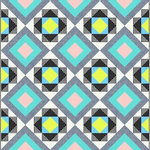 Kona Disco Quilt Kit - Kona Sheen - Robert Kaufman Fabrics