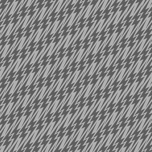 May include: A grey and white abstract pattern with diagonal lines resembling lightning bolts.