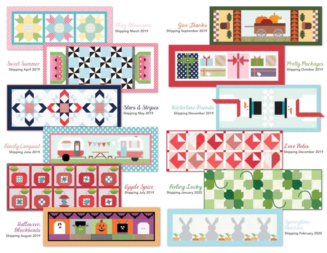 Riley Blake Table Runner of the Month Choose a Month Etsy