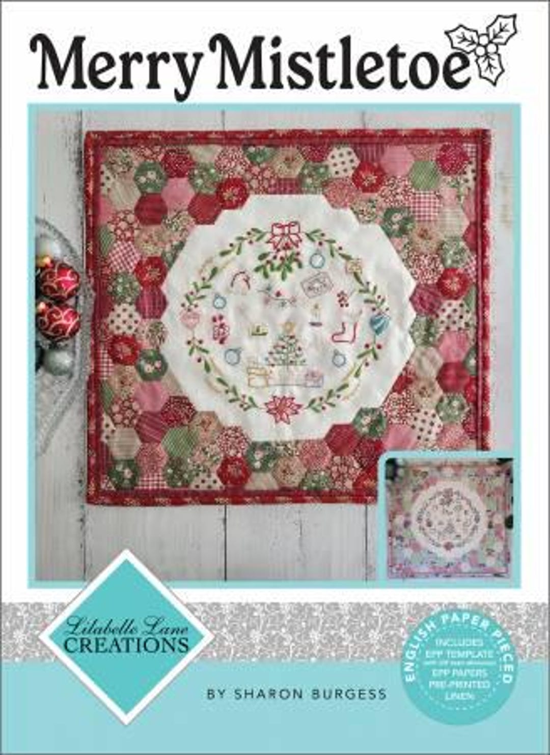 Merry Mistletoe Mini Quilt Pattern - Lilabelle Lane Creations - KIT ...
