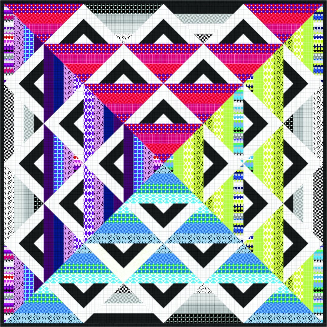Paint Box Quilt Pattern by Colourwerx Etsy