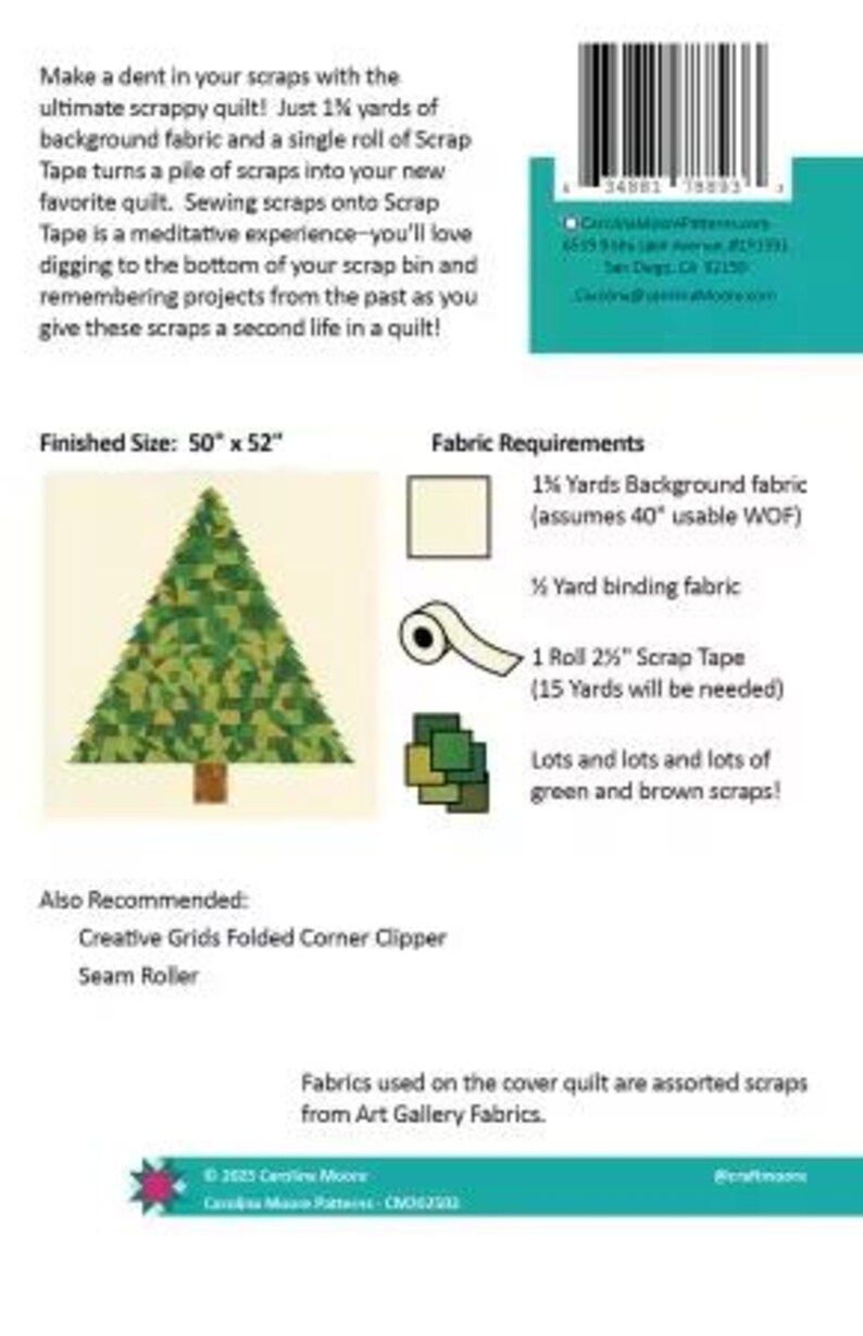 Scrappy Christmas Tree Quilt Pattern - Carolina Moore - Etsy