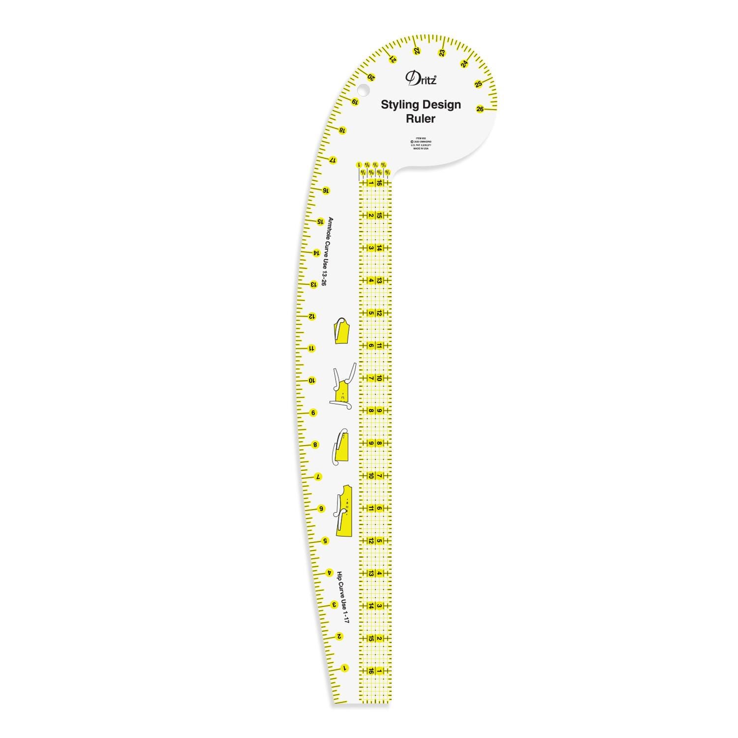 Règle stylistique Dritz 4 en 1 pour modifier les motifs et