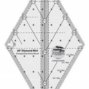 Creative Grids 60 Degree Mini Diamond Ruler