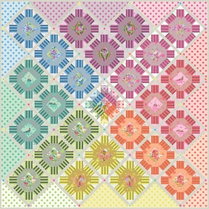 Tula Pink - Star Cluster Quilt Kit - Everglow & Neon True Colors