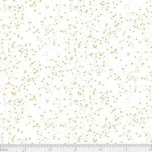 P&B Textiles - Sparkle - White with Metallic Gold - SPKL 05401 W