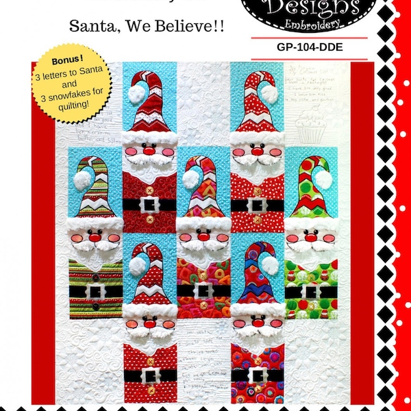 Santa Quilt Pattern - Etsy