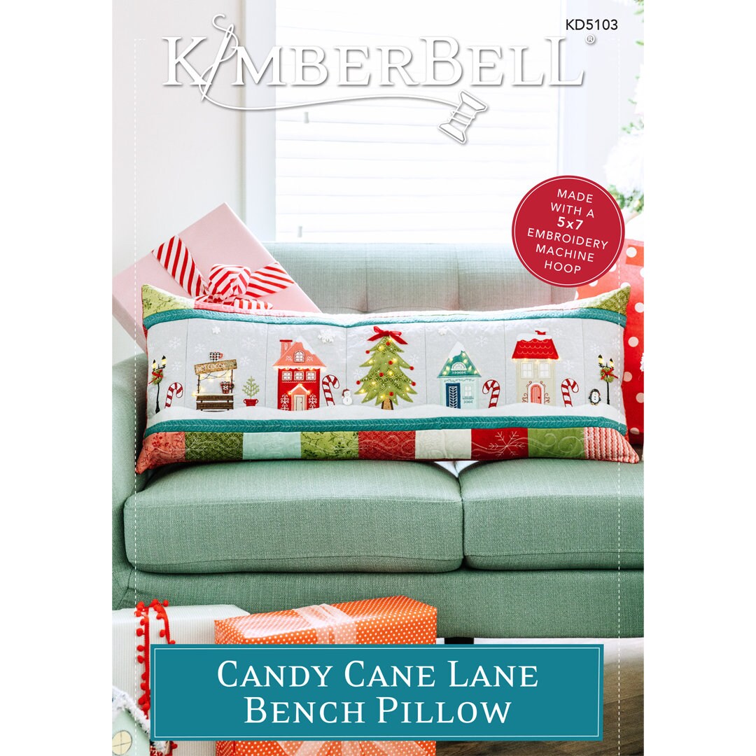 Candy Cane Lane Bench Pillow From Kimberbell Christmas Etsy