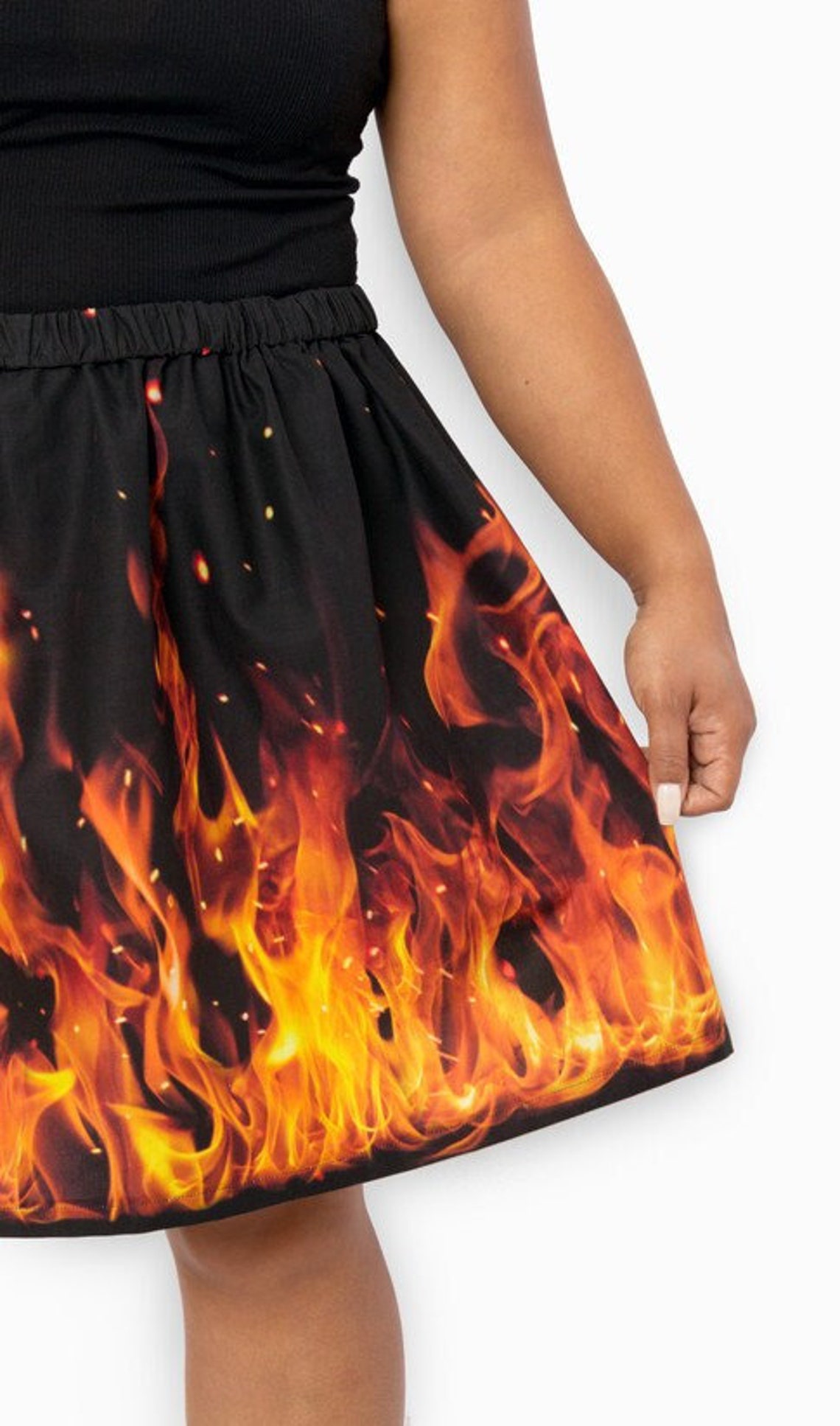 Quick and Easy Fire Skirt Kit Flames Blaze fabric from Etsy