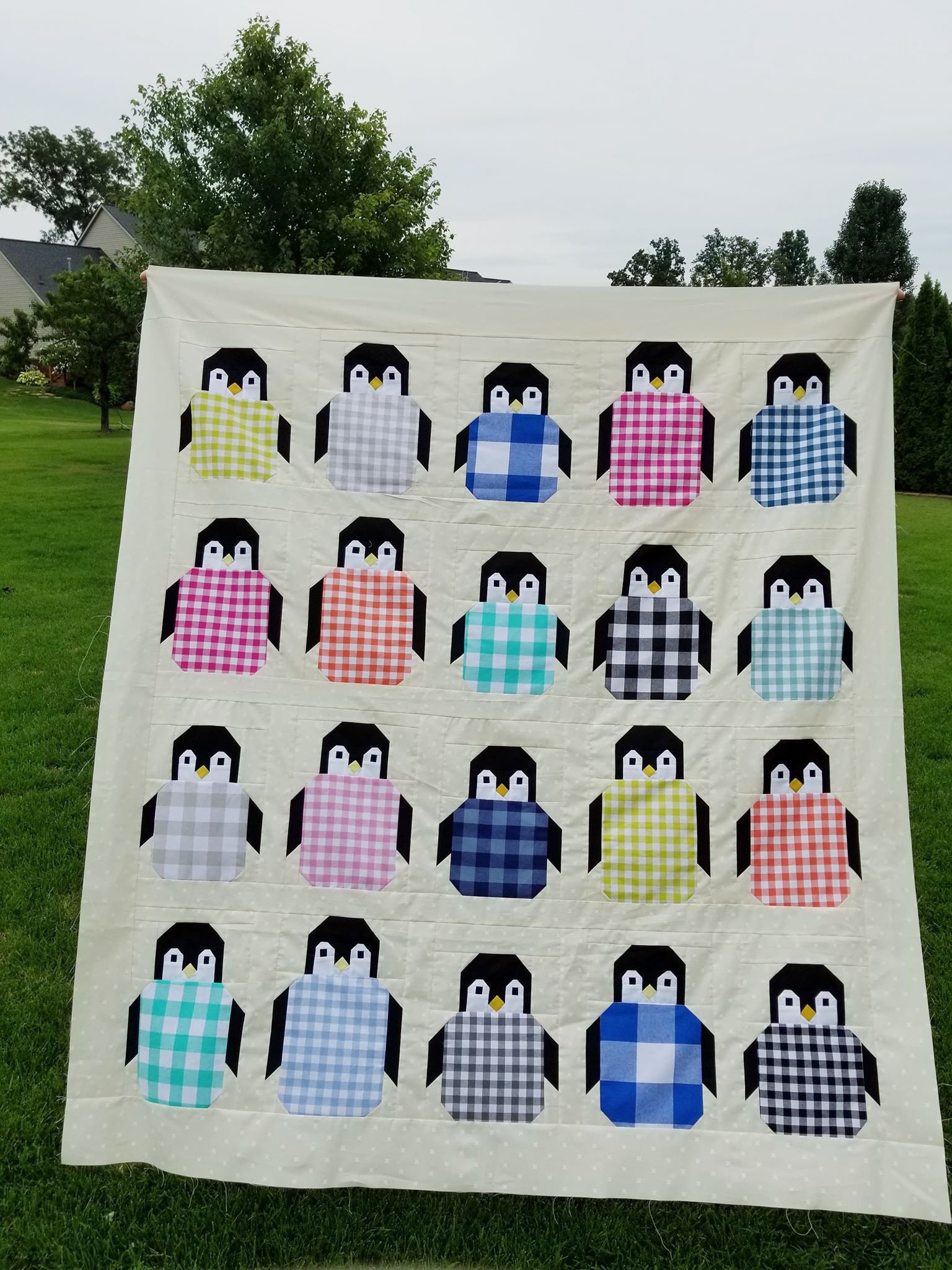 Custom Penguin Party Quilt Kit by Elizabeth Hartman Cotton Etsy