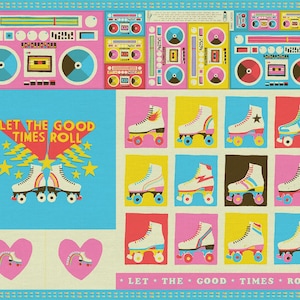 Let the Good Times Roll - Paintbrush Studios - Boombox and Roller Skates Panel - 120-21765