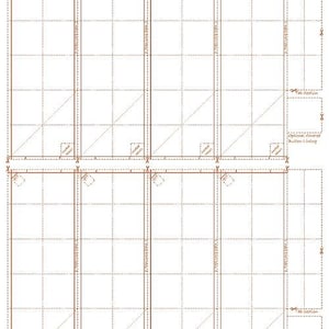 May include: A printable sewing pattern for a Bitty Bag, a small bag with a brown and white acorn design. The pattern includes instructions for making the bag and a grid for cutting out the fabric pieces. The pattern is from Quiltsmart.