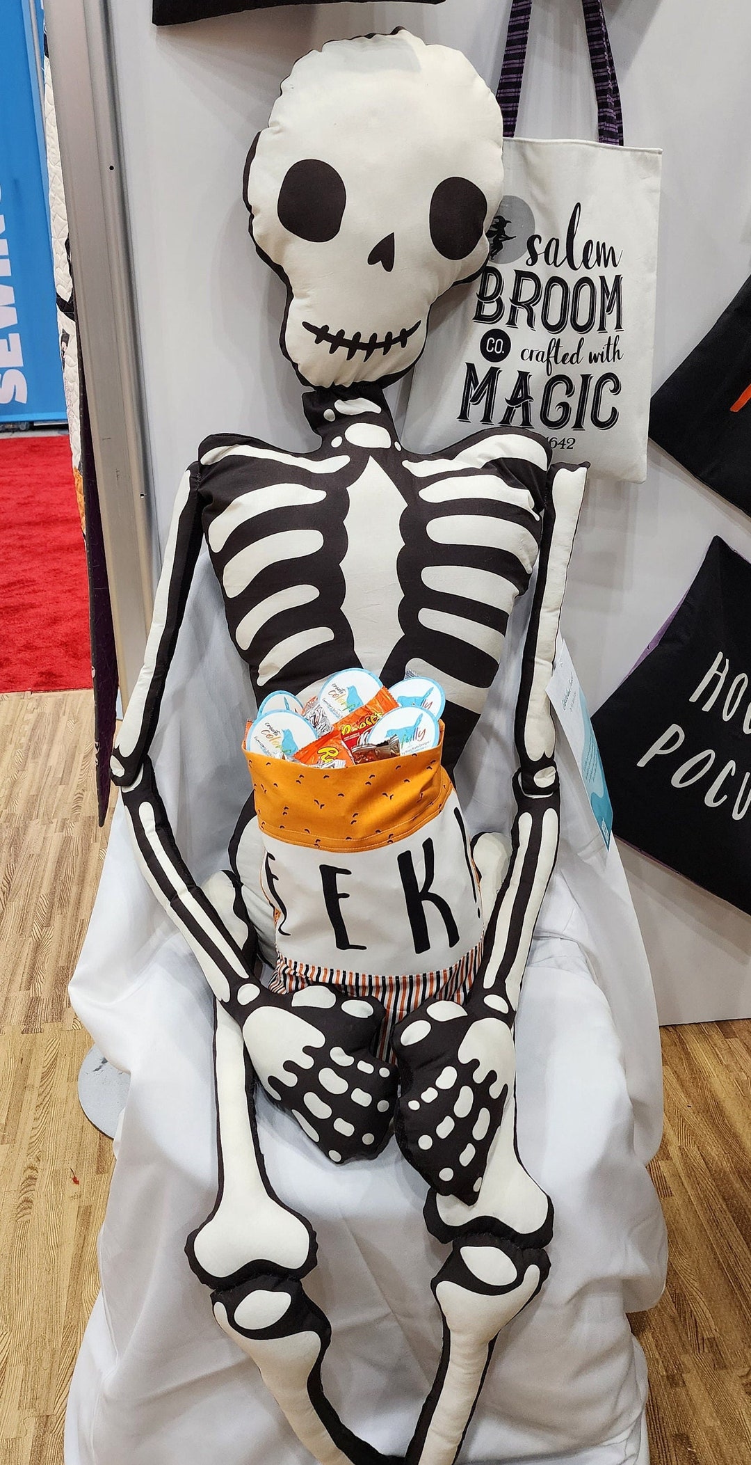 Riley Blake Hey Bootiful Skeleton Panel Glow in the Dark GP13138-PANEL