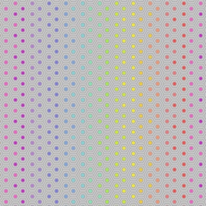 Tula Pink - NEW True Colors - Hexy Rainbow - Dove - PWTP151.DOVE