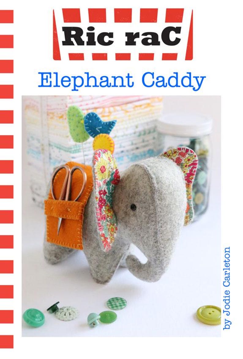 Elephant Caddy Pattern by Ric Rac - Etsy
