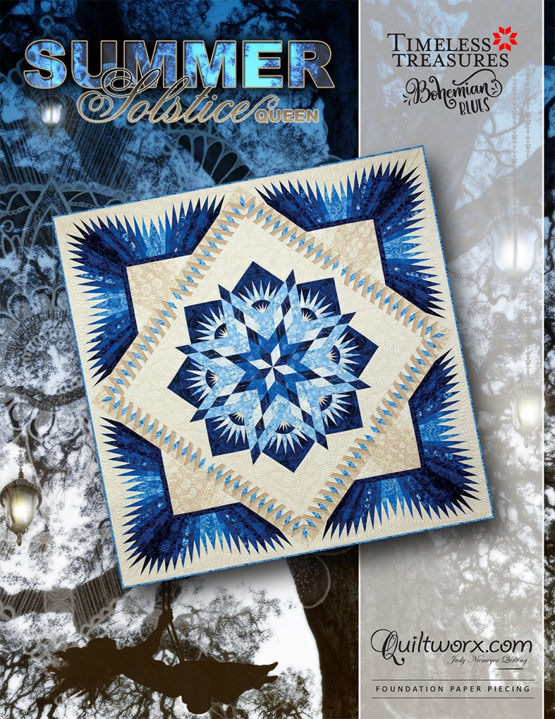 Summer Solstice Queen Quilt Pattern Quiltworx Judy Niemeyer Quilting Etsy