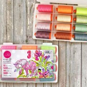 Everglow NEON - Tula Pink Aurifil Thread Premium Collection 50 wt, 12 Colors - LIMITED EDITION