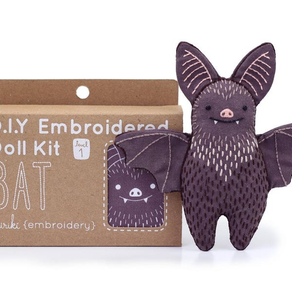 Kiriki Press DIY Stickpuppen-Set - Fledermaus (Stufe 1)