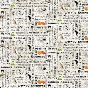 Clothworks - Spooky Words - Toil and Trouble - Y4162-11