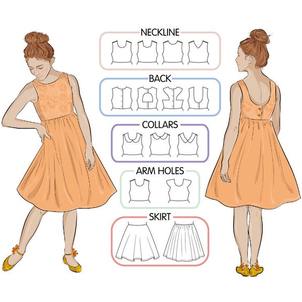 Tadah Patterns- Teen Tea Party Dress