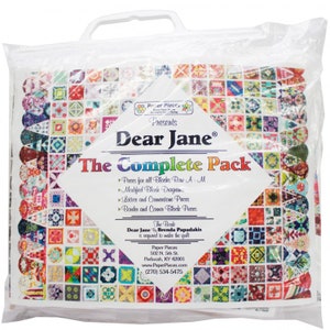 Paper Piece Pack Options - Papers or Full Papers -  For Dear Jane - English Paper Piecing