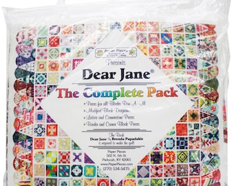 Paper Piece Pack Options - Papers or Full Papers -  For Dear Jane - English Paper Piecing