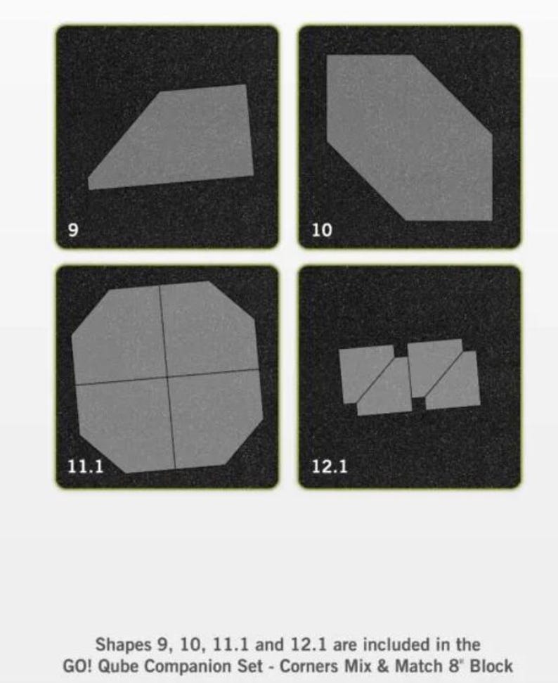 Accuquilt GO! Qube 8" Companion Set-Corners - 55785 image 2