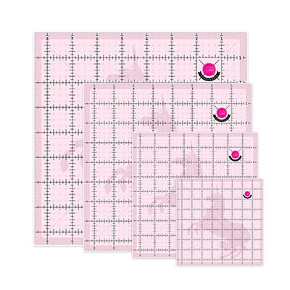 Tula Pink Set of 4 Square Templates with Unicorn Tula Pink Set of 4 Square Templates with Unicorn
