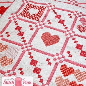 Moda Stitch Pink 2021 - Together Quilt Kit/Pattern -Together - From Quilting Life Designs By McConnell, Sherri