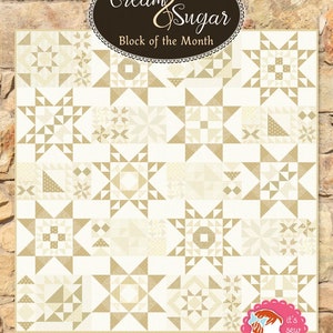 Cream & Sugar Block Of The Month Quilt Pattern - From It's Sew Emma