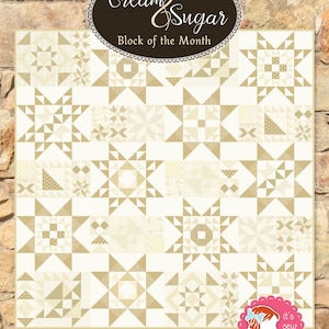 Cream & Sugar Block Of The Month Quilt Pattern - From It&#39;s Sew Emma