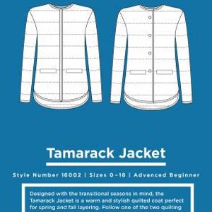 Tamarack Jacket Pattern Grainline - FreeSpirit Coat Story Pattern
