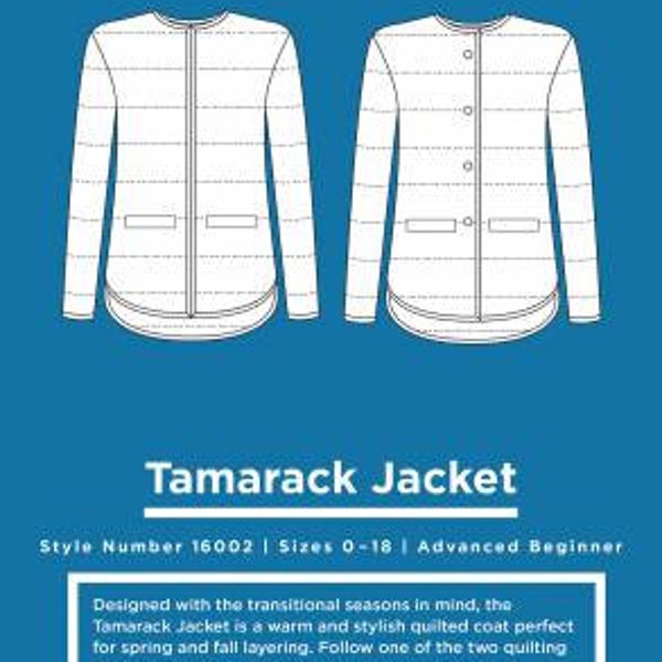 Tamarack Jacket Pattern Grainline - FreeSpirit Coat Story Pattern