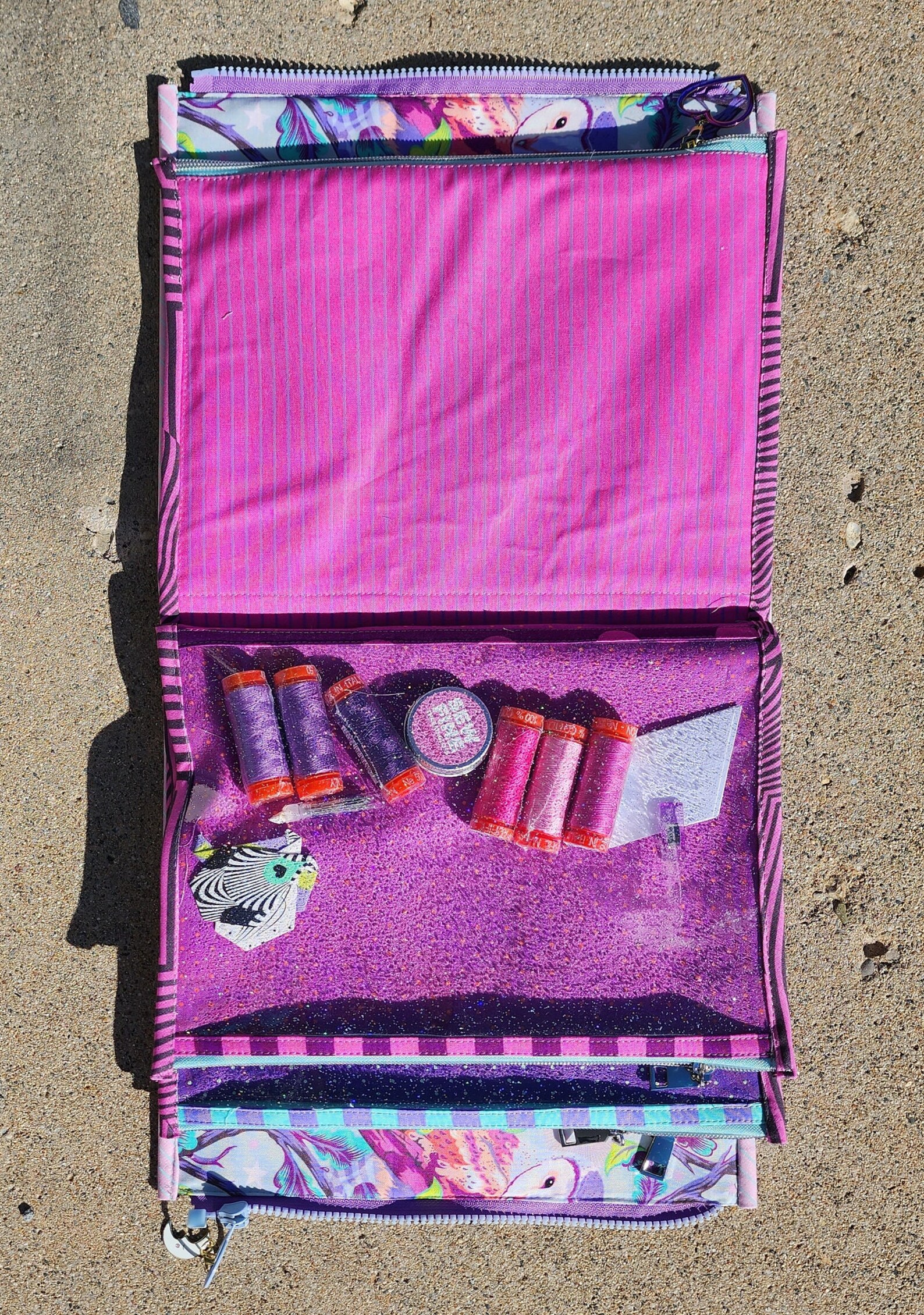 Booklet Pouch Pattern and Kit Options by Aneela Hooey With Moon Garden ...
