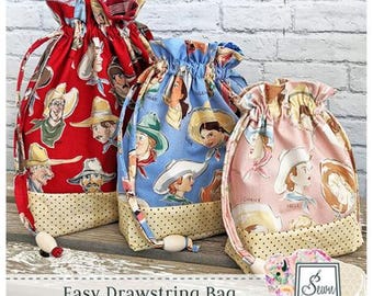 Easy Drawstring Bag Pattern By Sewn Wyoming