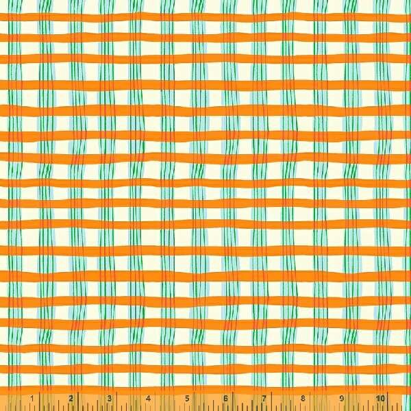 Lucky Rabbit - Heather Ross - Painted Plaid - 53245-9 Orange