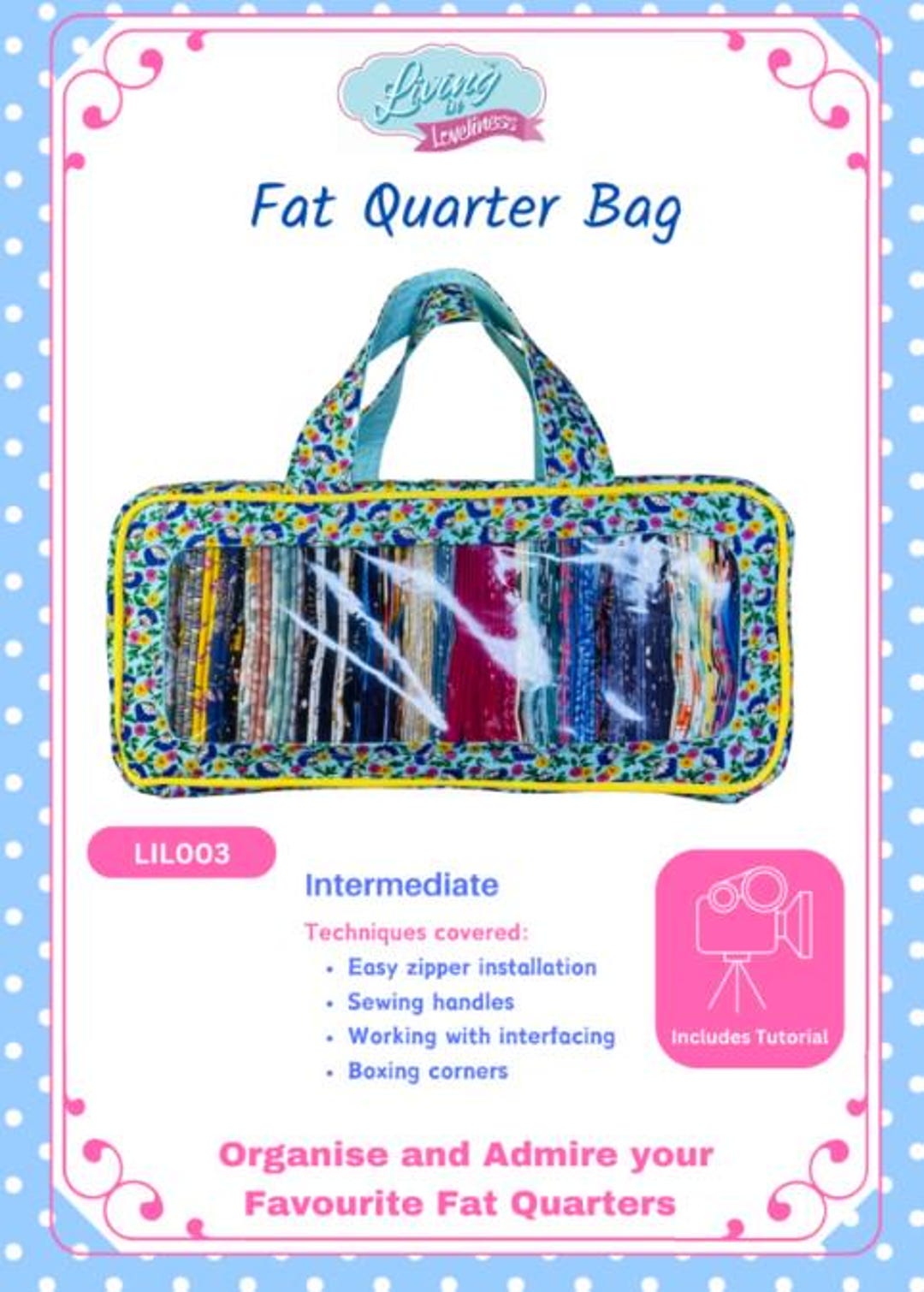 Fat Quarter Bag Pattern by Living in Loveliness - Etsy