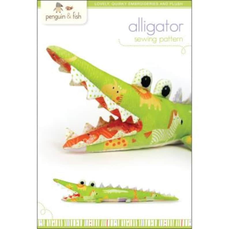 Alligator Sewing Pattern - Penguin & Fish - Etsy