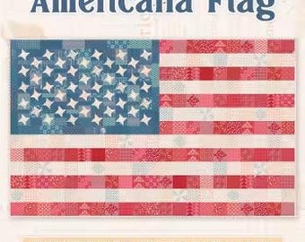 Bandera americana descuidada - Lori Holt - Abeja en mi gorro
