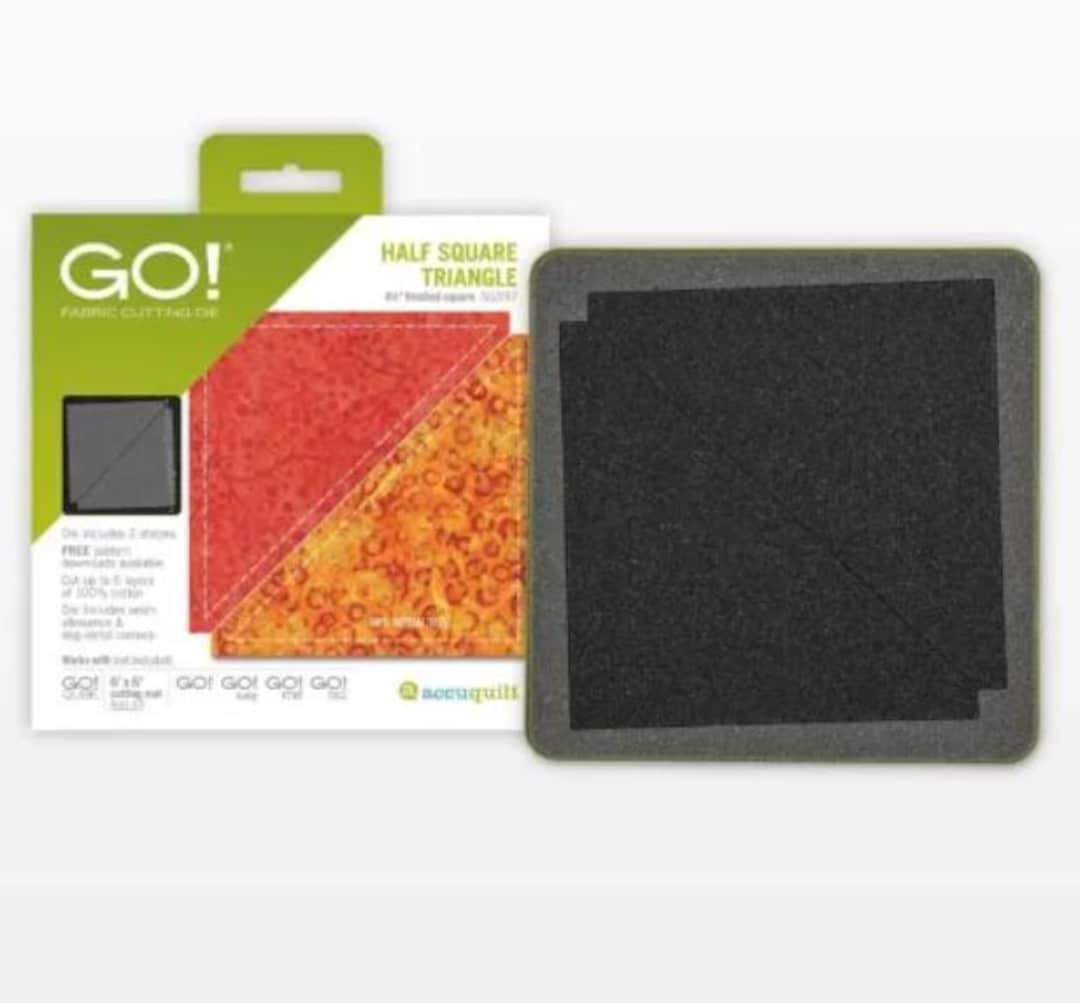Accuquilt 55806 GO! Quarter Square Triangle 5 inch Finished Square Die – Quilt in a Day