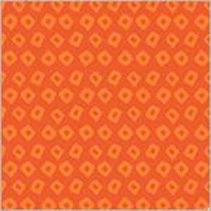 Pode incluir: Um padrão sem costura com um design repetitivo de diamantes laranja sobre um fundo vermelho.