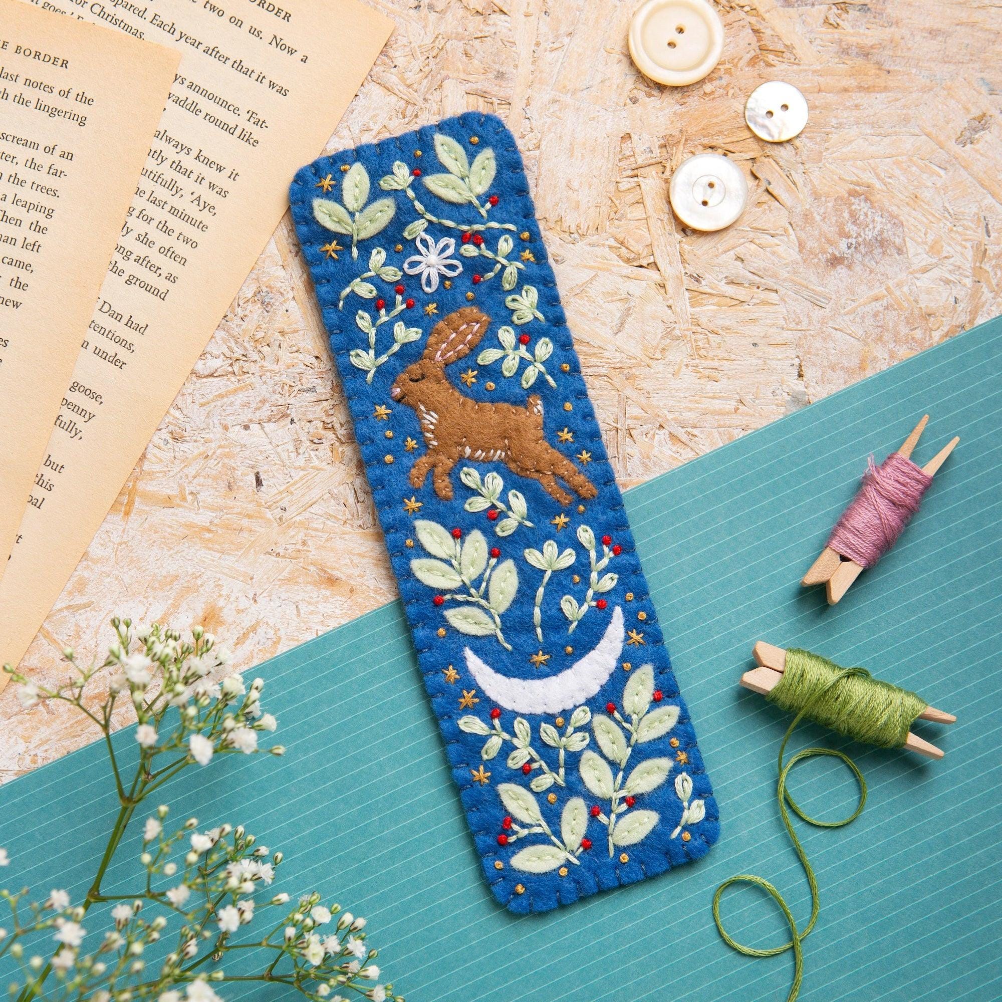 37 Fabulous Felt Crafts For Kids: Simple and Budget-Friendly 14 Hawthorn Handmade Hare Bookmark Felt Craft Kit