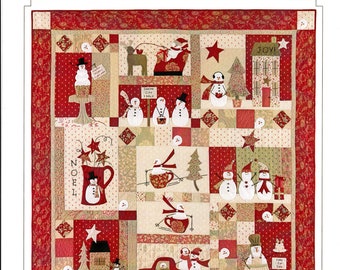 Merry, Merry Snowmen Quilt Pattern OR Embellishment Kit -From Bunny Hill Designs - Choose an option