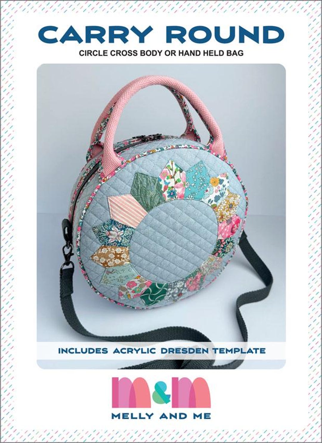 Chest Rounded Bag Pattern Carry Round Bag Pattern by Melly and Me - Includes Acrylic Dresden ...