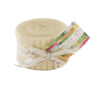 Bella Solids Junior Jelly Roll Natural 9900JR 12